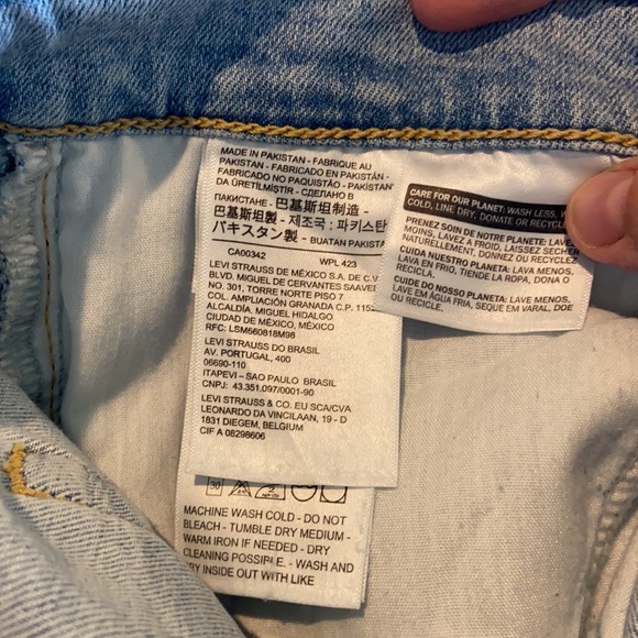 LEVI’S HIGH RISE ICON WEDGIE SKINNY JEAN SZ 31/12 - Picture 5 of 5